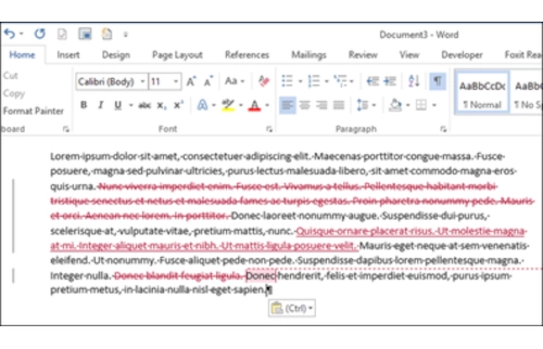 Image of page of text with editing changes shown